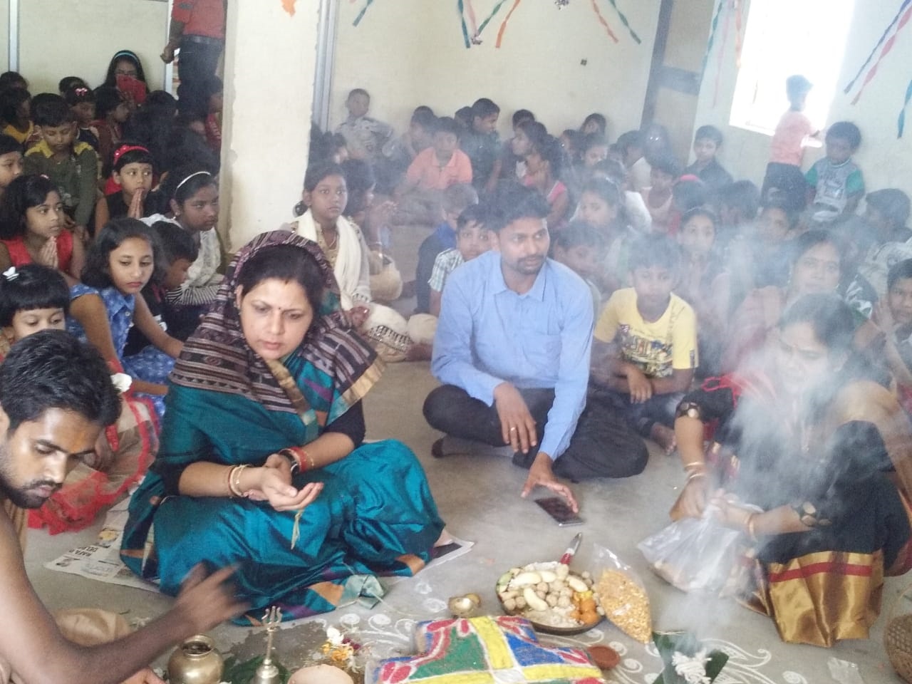 Puja at School